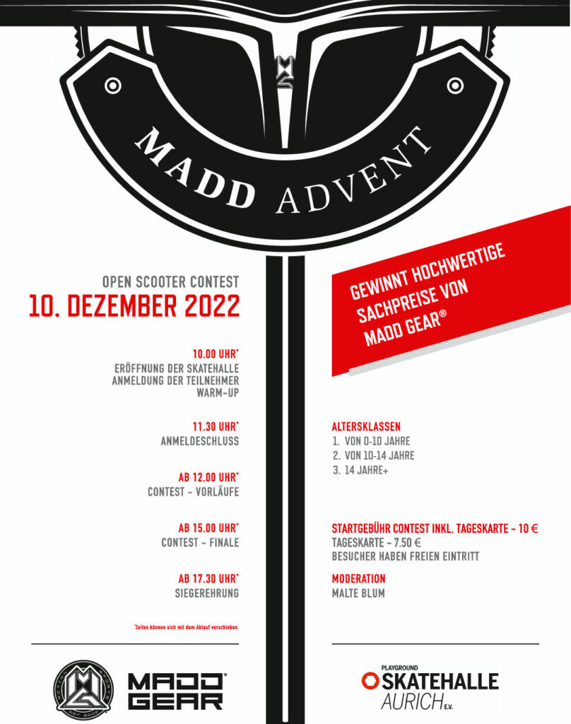 MADD Advent 2022 @ Playground Skatehalle Aurich e.V. | Aurich | Niedersachsen | Deutschland